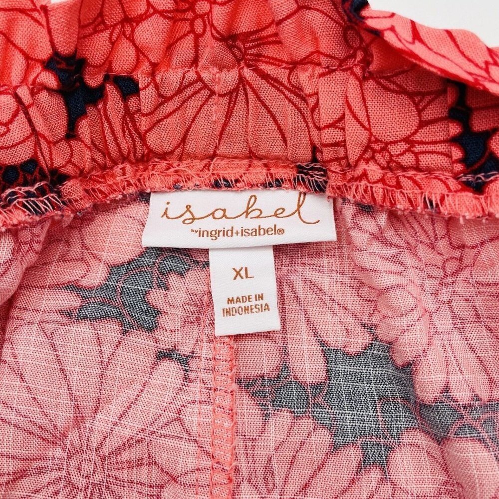 Isabel Maternity by Ingrid & Isabel XL Drapey Knit Shorts in Pink Floral 2411 - Picture 6 of 7
